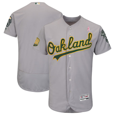 Oakland Athletics Majestic 2018 Mother's Day Road Flex Base Team Jersey