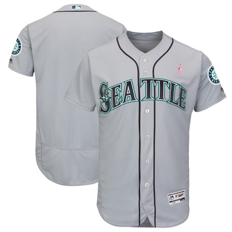 Seattle Mariners Majestic 2018 Mother's Day Road Flex Base Team Jersey