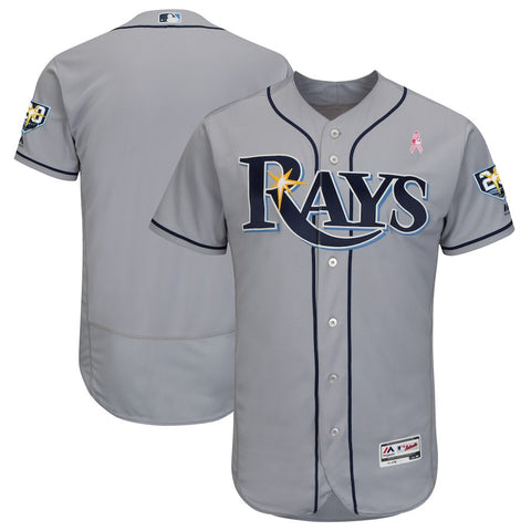Tampa Bay Rays Majestic 2018 Mother's Day Road Flex Base Team Jersey
