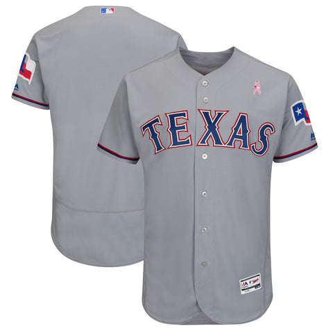 Texas Rangers Majestic 2018 Mother's Day Road Flex Base Team Jersey