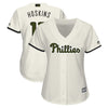 Rhys Hoskins Philadelphia Phillies Majestic Women's 2018 Memorial Day Cool Base Player Jersey