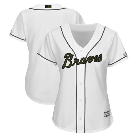 Atlanta Braves Majestic Women's 2018 Memorial Day Cool Base Team Jersey