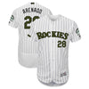 Nolan Arenado Colorado Rockies Majestic 2018 Memorial Day Authentic Collection Flex Base Player Jersey - White