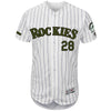 Nolan Arenado Colorado Rockies Majestic 2018 Memorial Day Authentic Collection Flex Base Player Jersey - White