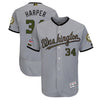 Bryce Harper Washington Nationals Majestic 2018 Memorial Day Authentic Collection Flex Base Player Jersey - Gray