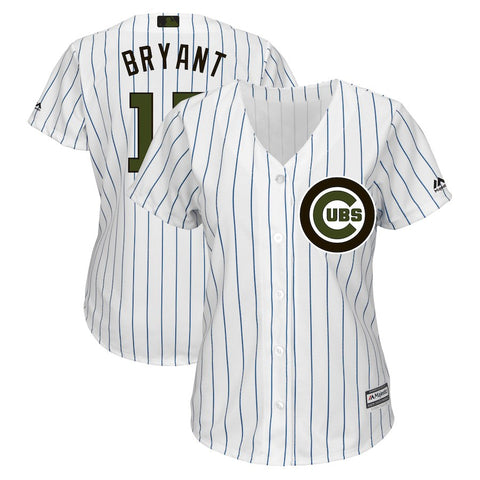 Kris Bryant Chicago Cubs Majestic Women's 2018 Memorial Day Cool Base Player Jersey