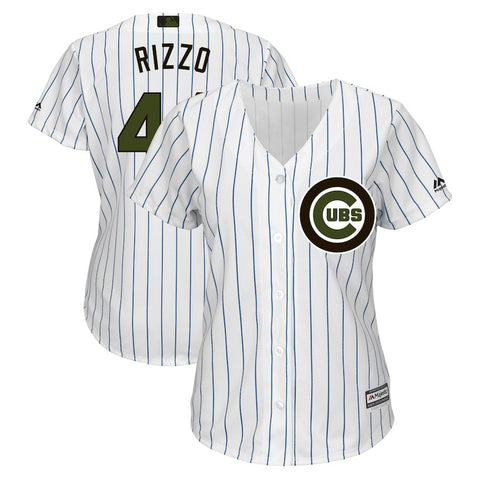 Anthony Rizzo Chicago Cubs Majestic Women's 2018 Memorial Day Cool Base Player Jersey