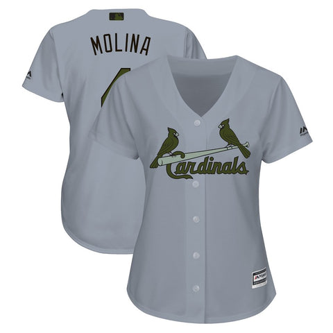 Yadier Molina St. Louis Cardinals Majestic Women's 2018 Memorial Day Cool Base Player Jersey