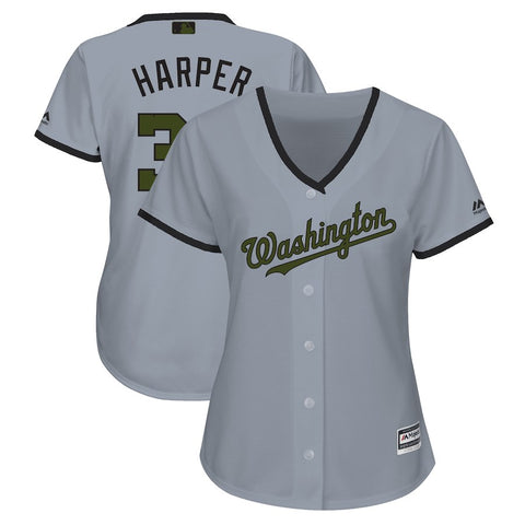 Bryce Harper Washington Nationals Majestic Women's 2018 Memorial Day Cool Base Player Jersey