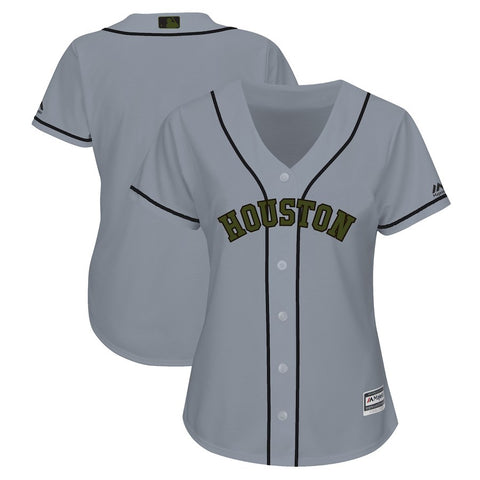 Houston Astros Majestic Women's 2018 Memorial Day Cool Base Team Jersey