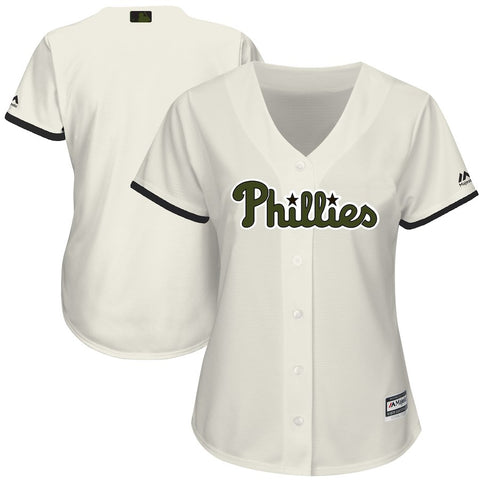 Philadelphia Phillies Majestic Women's 2018 Memorial Day Cool Base Team Jersey
