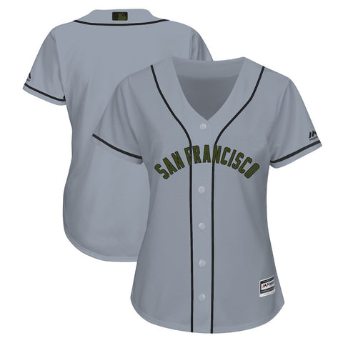 San Francisco Giants Majestic Women's 2018 Memorial Day Cool Base Team Jersey