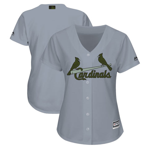St. Louis Cardinals Majestic Women's 2018 Memorial Day Cool Base Team Jersey