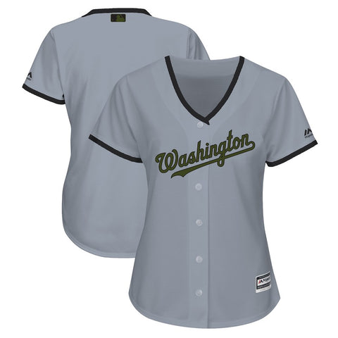 Washington Nationals Majestic Women's 2018 Memorial Day Cool Base Team Jersey