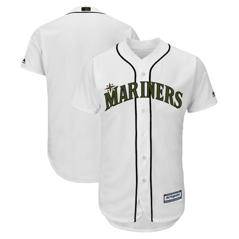 Seattle Mariners Majestic 2018 Memorial Day Cool Base Team Jersey - White