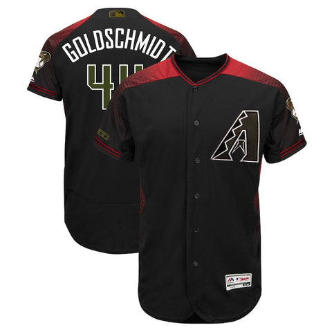 Paul Goldschmidt Arizona Diamondbacks Majestic 2018 Memorial Day Authentic Collection Flex Base Player Jersey - Black