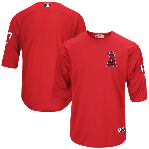 Shohei Ohtani Los Angeles Angels Majestic Authentic On-Field Player Batting Practice Jersey