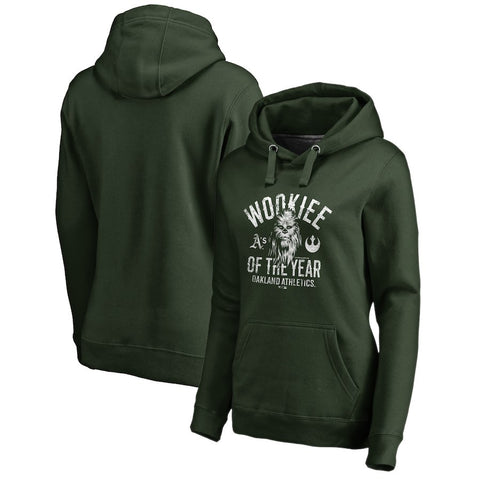 Oakland Athletics   Women's Star Wars Wookiee Of The Year Pullover Hoodie