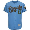 Salvador Perez Kansas City Royals Majestic 2018 Memorial Day Authentic Collection Flex Base Player Jersey - Light Blue