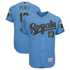 Salvador Perez Kansas City Royals Majestic 2018 Memorial Day Authentic Collection Flex Base Player Jersey - Light Blue