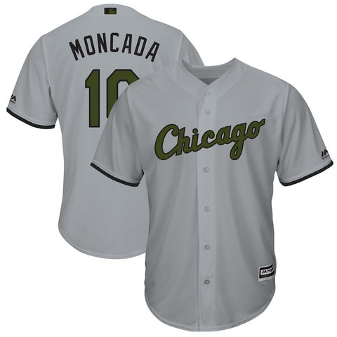 Yoan Moncada Chicago White Sox Majestic 2018 Memorial Day Cool Base Player Jersey - Gray