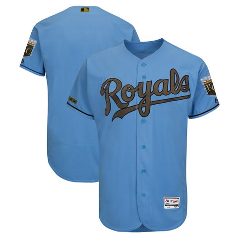 Kansas City Royals Majestic 2018 Memorial Day Authentic Collection Flex Base Team Jersey - Light Blue