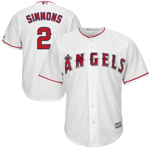 Andrelton Simmons Los Angeles Angels Majestic Home Cool Base Player Jersey