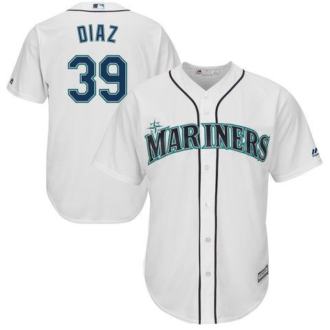 Edwin Diaz Seattle Mariners Majestic Home Cool Base Player Jersey - White