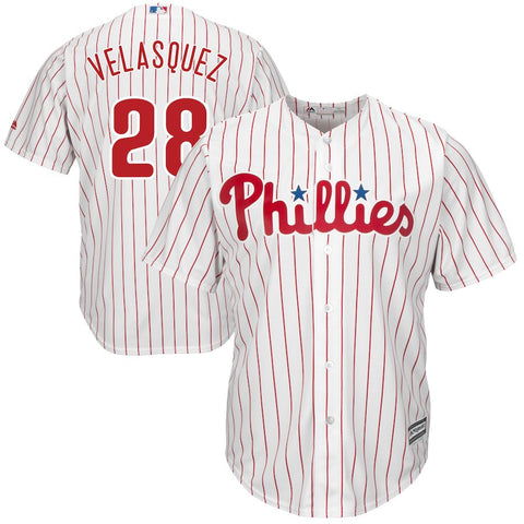Vince Velasquez Philadelphia Phillies Majestic Home Cool Base Player Jersey