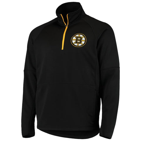 Boston Bruins G-III Sports by Carl Banks Challenge Half-Zip Pullover Jacket - Black