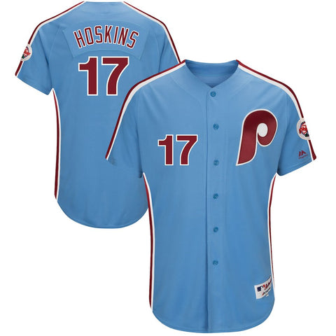 Rhys Hoskins Philadelphia Phillies Majestic 1982 Turn Back the Clock Throwback Authentic Player Jersey