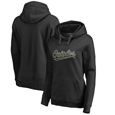 Baltimore Orioles   Women's Plus Size Memorial Wordmark Pullover Hoodie