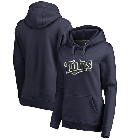 Minnesota Twins   Women's Plus Size Memorial Wordmark Pullover Hoodie