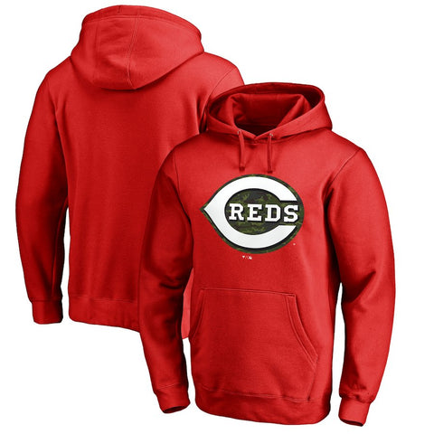 Cincinnati Reds   Big & Tall Memorial Wordmark Pullover Hoodie