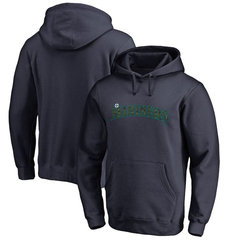 Seattle Mariners   Big & Tall Memorial Wordmark Pullover Hoodie