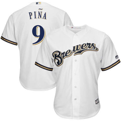 Manny Pina Milwaukee Brewers Majestic Home Cool Base Player Jersey
