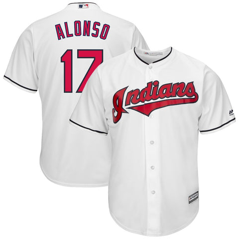 Yonder Alonso Cleveland Indians Majestic Home Cool Base Player Jersey