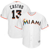 Starlin Castro Miami Marlins Majestic Home Cool Base Player Jersey