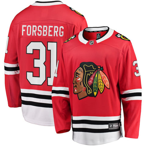 Anton Forsberg Chicago Blackhawks   Youth Breakaway Player Jersey