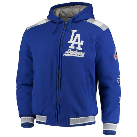 Los Angeles Dodgers G-III Sports by Carl Banks Bullpen Full-Zip Hooded Varsity Jacket - Royal