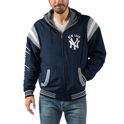 New York Yankees G-III Extreme Hardball Reversible Full-Zip Hooded Jacket
