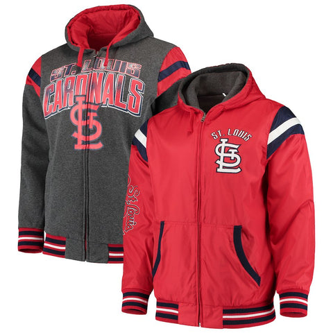 St. Louis Cardinals G-III Extreme Hardball Reversible Full-Zip Hooded Jacket