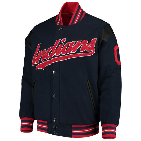 Cleveland Indians G-III Sports by Carl Banks Game Ball Full-Snap Varsity Jacket