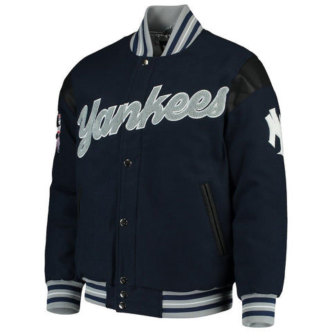 New York Yankees G-III Sports by Carl Banks Game Ball Full-Snap Varsity Jacket
