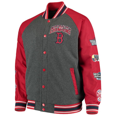 Boston Red Sox G-III Sports by Carl Banks Power Hitter Full-Snap Varsity Jacket