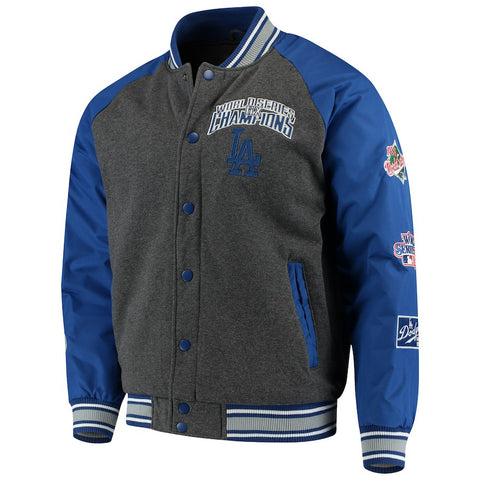 Los Angeles Dodgers G-III Sports by Carl Banks Power Hitter Full-Snap Varsity Jacket