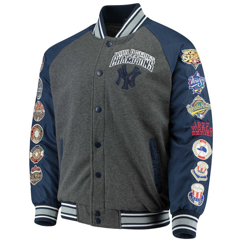 New York Yankees G-III Sports by Carl Banks Power Hitter Full-Snap Varsity Jacket