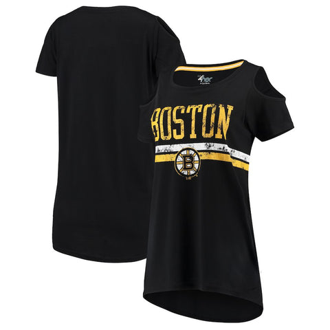 Boston Bruins G-III 4Her by Carl Banks Women's Clear The Bases Scoop Neck T-Shirt