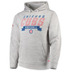 Chicago Cubs Stitches Poly Pullover Hoodie - Heathered Gray