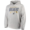 Milwaukee Brewers Stitches Poly Pullover Hoodie - Heathered Gray